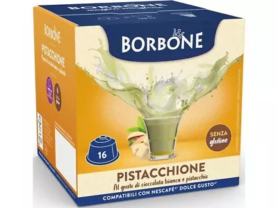 Dolce Gusto Borbone White Chocolate & Pistachio Capsules 16 Pods SHIPS FREE • $17.99