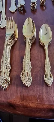 Vintage Wiltshire  Forks & Spoons Gold Plated 18pc.  Vgc • $75