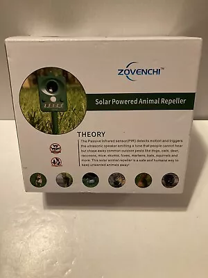 NEW Zovenchi Ultrasonic Solar Powered Animal Repeller Motion Sensor • $5.99