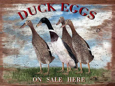 £4.84 • Buy Duck Eggs, Retro Metal Plaque/Sign Pub, Bar, Man Cave Novelty Gift