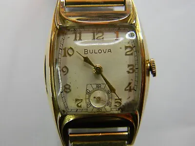 Vintage 1952 Bulova Cal 10bt 10k Rgp Ss 15j Mens Watch - Fine Case - Runs Repair • $49