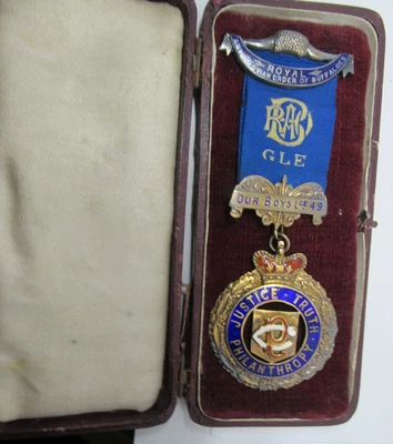 £6.50 • Buy Royal Order Of Buffaloes Sterling Silver Enamel Medal - B'ham 1918 WM. FERGUSON
