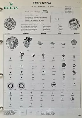 Rolex Daytona Valjoux 72 727 Watch Movement Parts • $10