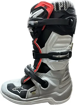 Alpinestars Tech 7s Youth Motorcross ATV MX Offroad Boots 3 Blk Slv Wht Gld • $352.82