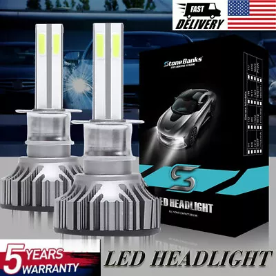 4-Sides H1 LED Headlight 120W 32000LM High Beam Fog Light Bulb 6000K Xenon White • $10.99