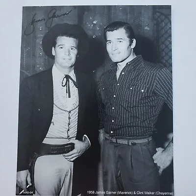 $12 • Buy James Garner As Maverick Clint Walker As Cheyenne 8x10 B&W Photo Reprint 1958