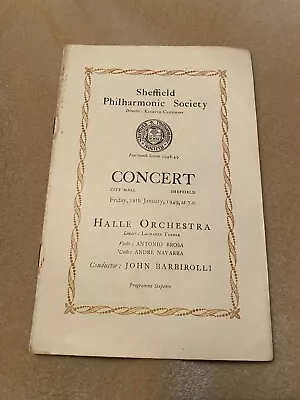 Vintage Ephemera Sheffield Philharmonic Society Halle Orchestra Programme 1949 • £4.99