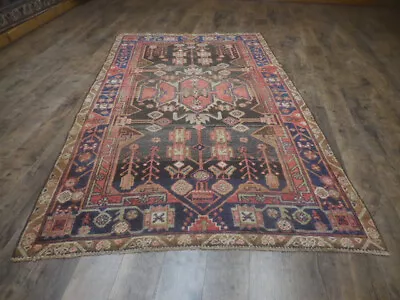 Authentic Anatolian Vintage Turkish Rug Farmhouse Geometric Rug 4.10x8 Ft • $0.99