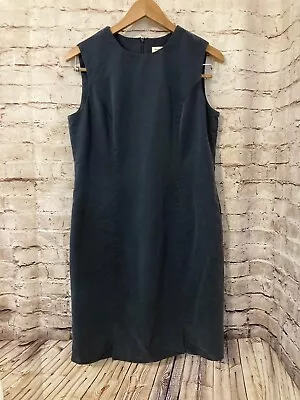 Amanda Smith Dress Womens 12 A Line Charcoal Grey Sleeveless Lined Zip Up Career • $18.99