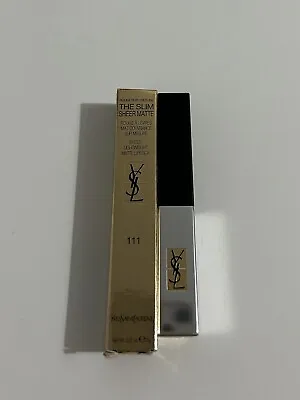 YSL Rouge Pur Couture The Slim Sheer Matte Lipstick 2g - 111 Corail Explicit NEW • £19.95