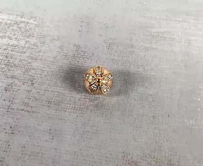 PANDORA Moments 14K Rose Gold Plated CZ Dazzling Daisy Clip Charm 781493CZ • £37.50