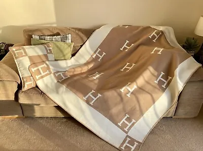 £47 • Buy Turkish Cashmere H Blanket/Throw/Cushions/Pillows. Fast Hermes Delivery.