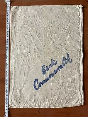 Vintage Bank Commonwealth - Calico Money Coin Bag - Good Condition • $24.95