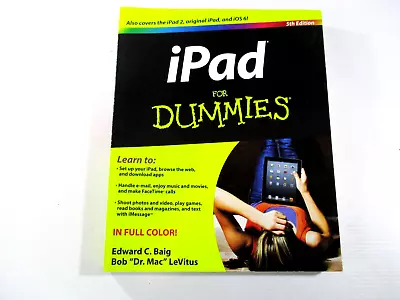 IPad For Dummies 5th Edition Full Colour Paperback Edward C. Baig Bob LeVitus • £8.24