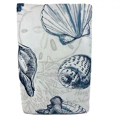 Coastal Vinyl Tablecloth Umbrella Hole With Zipper Seashells Beach Asst. Sz. New • $16.95