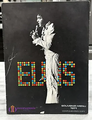 Elvis 1971 International Hotel Special Advance Radio Station Menu • $125