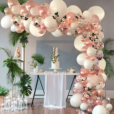 $8.82 • Buy New Rose Gold Balloon Garland Arch Kit Birthday Wedding Baby Shower Party Decor 