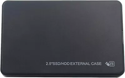 NEW USB 3.0 SATA External Hard Drive Case 2.5 Inch Enclosure Caddy HDD SSD Black • £4.75