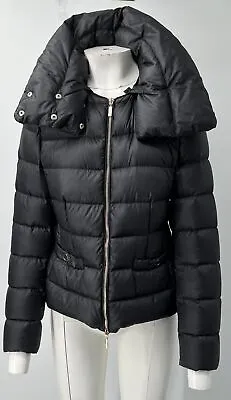 Moncler 'Meille Giubbotto' Women's Black Channel Quilted Puffer Jacket Sz 3 • $340