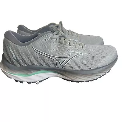 Mizuno Womens Wave Inspire 19 411398 HM00 Gray Running Shoes  Sz 8 EU 38.5 • $59.99