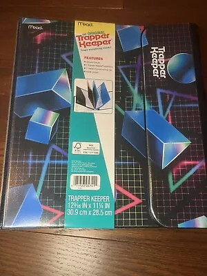 Mead Trapper Keeper Binder Portfolio Space Geometric Design Vintage 80s 90s • $29.99