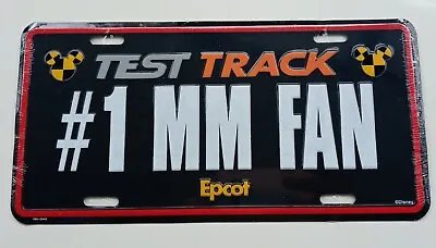 Disney Epcot TEST TRACK #1 MM FAN License Plate Prop Display Tag WDW NEW RETIRED • $30