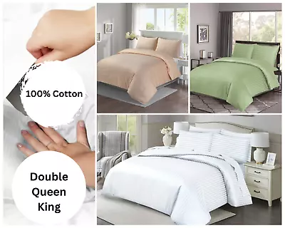 100% Cotton Ultra Soft Linen Quilt/Duvet/Donna Cover Set 2xPillowcases(D/Q/KING) • £50