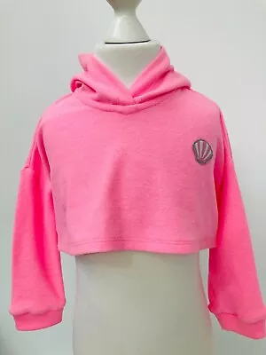 £1.99 • Buy Girls Pool Towel Cropped Hoodie Pink Mermaid Ex M&S CLEARANCE SALE