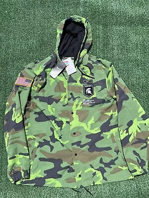 $110 XL Michigan State Spartans X Salute To Service Nylon Camo Jacket NCAA • $65.99