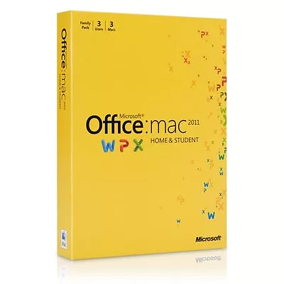 MS Microsoft Office MAC 2011 Home And Student Family Pack For 3MACs =SEALED BOX= • $199.99