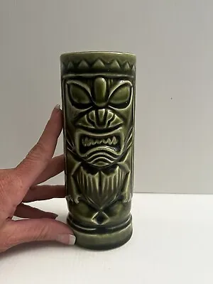 Vintage 1960's Tiki Bar Tumbler Mug Green Japan Otagiri 6 3/4  Nice!!!! • $29.99