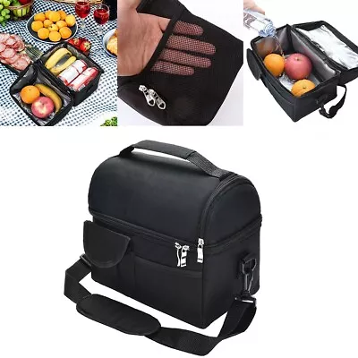 Thermal Insulated Lunch Bag Hot/Cool Picnic Adult Kids Lunch Box Food Storage • £7.99