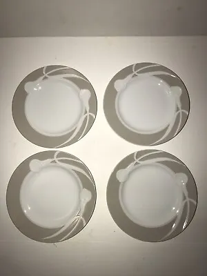 Mikasa Set Of 4 Fine China Classic Flair Beige Large Rim Small Plate 8  Salad • $20