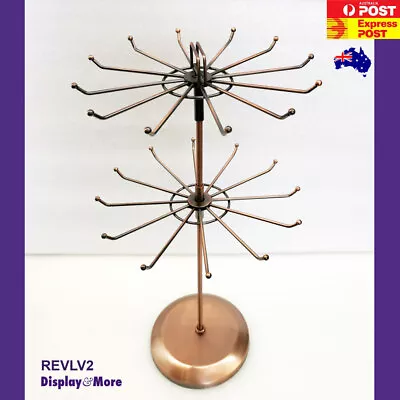 Jewellery Holder Stand Revolving | 2 Levels | VINTAGE Style | In Stock SYDNEY • $48.80