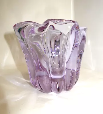 Vintage Tiffin Twilight Alexandrite Neodymium Vase 5 X 6.5  EUC • $69