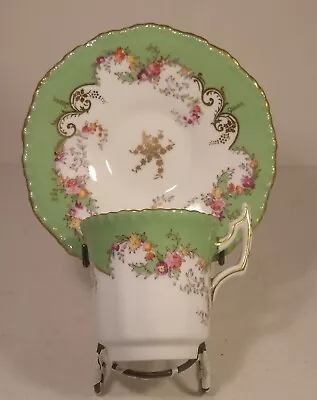 Coalport Green Batwing Cup And Saucer AD 2291 • £19.99