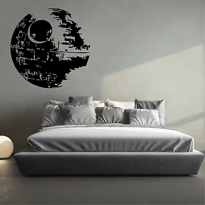 STAR WARS DEATH STAR - Removable Vinyl Wall Decal Stickers Home Decor Art • £8.99