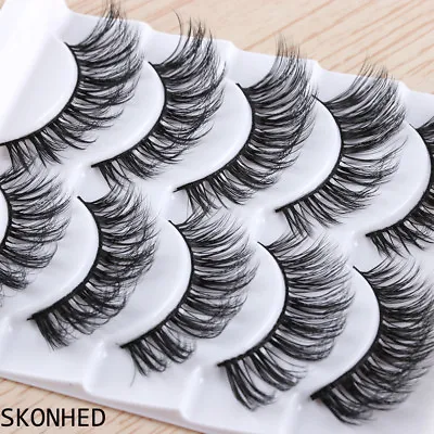 5 Pairs 3D Faux Mink Hair False Eyelashes Extension Wispy Fluffy Think Lashes Yc • $2.89