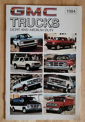 Vintage Original GMC Dealer Sales Brochure - 1984 Light And Medium Duty Trucks • $10