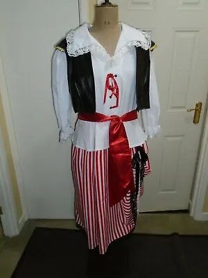 £29.95 • Buy Pirate Lady XL Size Dress,w/coat, Red Sash Theatre