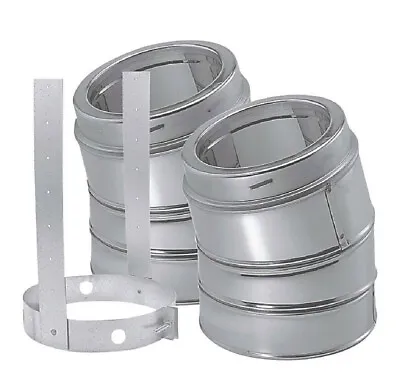 DuraVent 6DP-E30K Class A Chimney Pipe Galvanized 30-Degree Elbow Kit 6 In. • $331.12