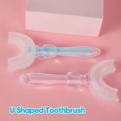 U-shaped Silicone Toothbrush 360°Oral Cleaning Manual Training Toothbrush BimwG • $11.69