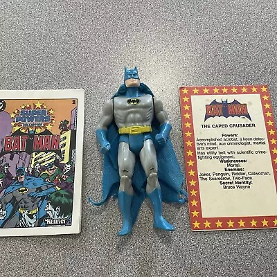 1984 Vintage Kenner Dc Superpowers Batman Action Figure W/cape Comic & Card • $80