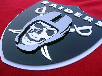 RAIDERS 3D SIGN Art 6 In Man Cave Football Display Las Vegas Nevada Casino Carr • $40