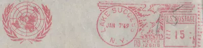 1948 QSL: United Nations Radio Lake Success USA  Signed Mary M Vuchetich  • $7
