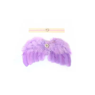 Newborn Photography Prop Outfit Baby Photo Cute Angel Wing + Headband Set • £8.43