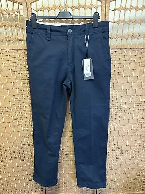 Mens Fatface Coastal Chino Trousers 32s New With Tags NAVY 4BMA • £16.95