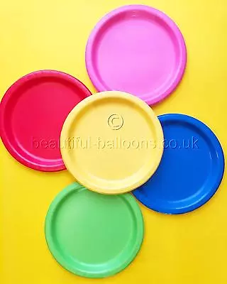 Beautiful Balloons 40 X Bright Rainbow Coloured Party Paper Plates • £12.95