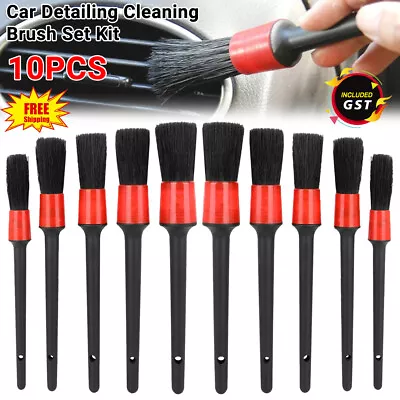 10pcsCar Detailing Cleaning Brush Set Kit For Dashboard Crevice Engine Wheel Air • $12.68