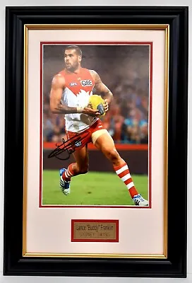 $69.99 • Buy Lance Buddy Franklin Sydney Swans Action Photo Signed Framed AFL Memorabilia